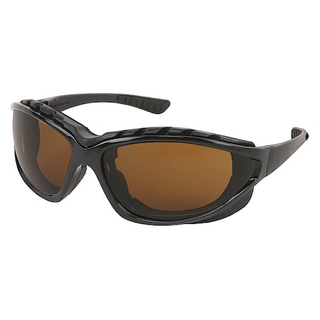 Mcr Safety Swagger (RP3), Safety Glasses, Anti-Fog, Brown Lens, Black Frame, Full-Frame RP31BPF