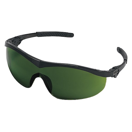Mcr Safety ST1, Welding Safety Glasses, Anti-Scratch, Green Filter 3.0 Lens, Black Frame, Half Frame ST1130