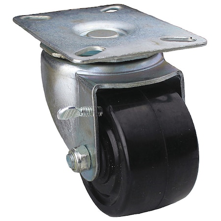 Zoro Select Plate Caster, Swivel, Phenolic, 3 7/8"H P10S-PH030R-P6-SB-001