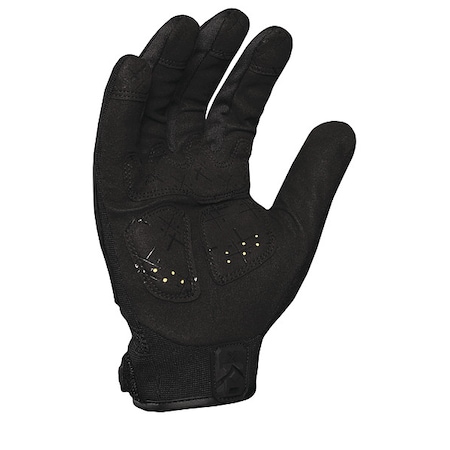 Ironclad Performance Wear Tactical Glove, Synthetic Suede Palm, 9-29/64" Length, Hook-and-Loop Cuff, Full Finger, Black EXOT-GIBLK-04-L