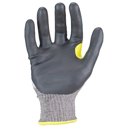 IRONCLAD PERFORMANCE WEAR Cut-Resistant Gloves, Palm Dipped, Foam Nitrile, A3 Cut Level, Black/Gray, Large (Size 9), 1 Pair SKC3FN-04-L