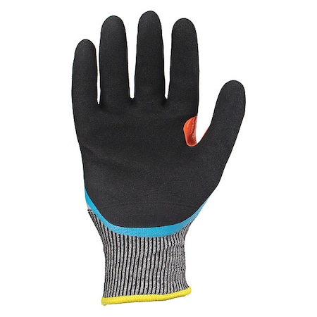 Ironclad Performance Wear Coated Gloves, HPPE/Nitrile Palm, Acrylic Lining, Black/Blue, XL ( 10 ) SKC4SNW2-05-XL