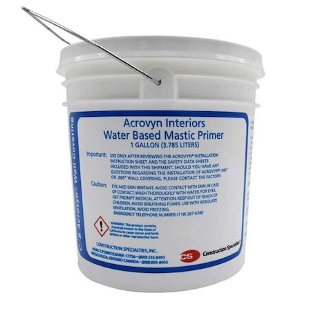 Acrovyn Mastic Primer, White, 1 gal MPRWB1G