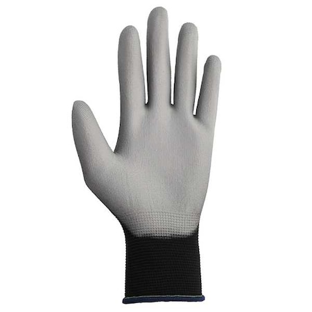 Kleenguard Coated Gloves, Polyurethane, Flat, Palm, 3 Abrasion Level, Black, XS (6) 1 PR 47097