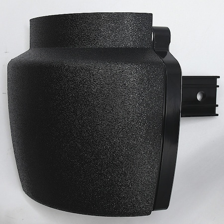 Acrovyn Handrail Return, Left, Black, PETG HRB20CAPL108N