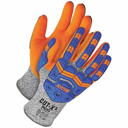 Bdg Cut-Resistant Impact Gloves, Cut Level A5 , Nitrile , Sandy , XL 1 PR 99-1-9791-10-K