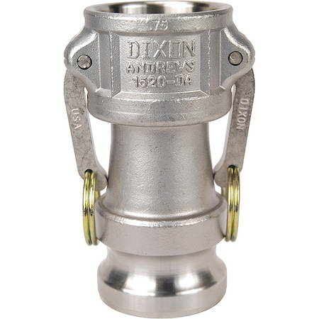 Dixon Cam and Groove Coupling, 1-1/2", 2", SS 1520-DA-SS