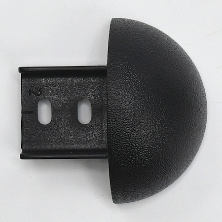 Acrovyn End Cap, PETG, Black, 1 1/32 in L, 2 in H FR270SCAP108N