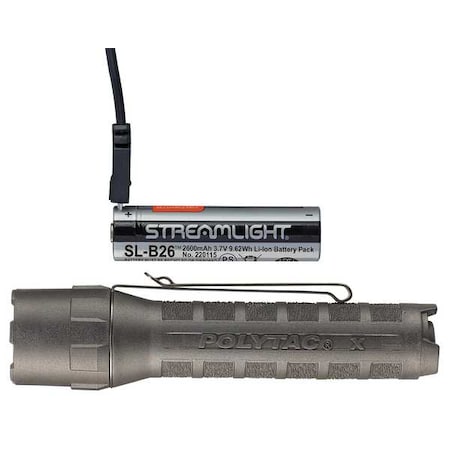 Streamlight PolyTac X USB Flashlight, Black 600 lm 88613