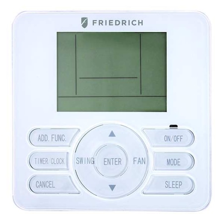 Friedrich Wall Controller, Wall Mount, Battery, 115VAC FPWC1