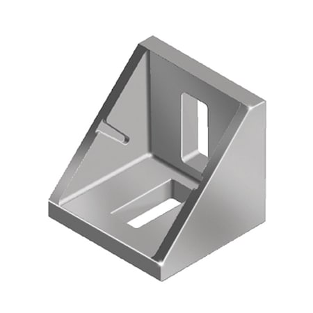 Fath InsideCornerBracket, Alum, Gry, 36mm, 36mm 093W404N08