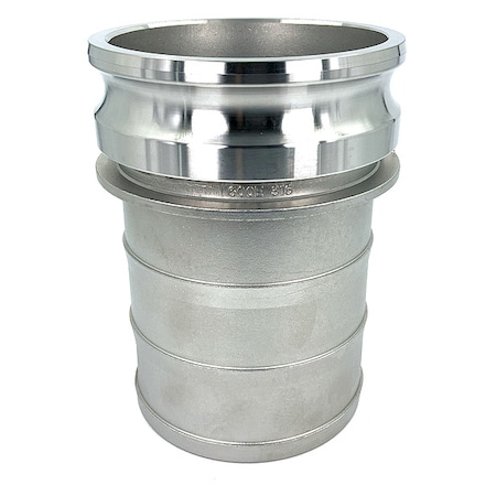 Zoro Select Cam and Groove Adapter, 6", 316 SS, Coupling Type: Type E PLE114