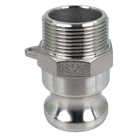 Zoro Select Cam and Groove Adapter, 1-1/4", 316 SS PLE117