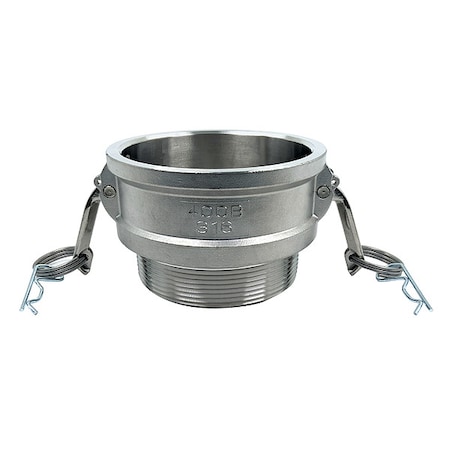 Zoro Select Cam and Groove Coupling, 4", 316 SS PLE134