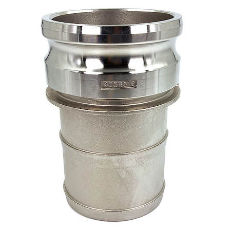 Zoro Select Cam and Groove Adapter, 4", 316 SS PLE112