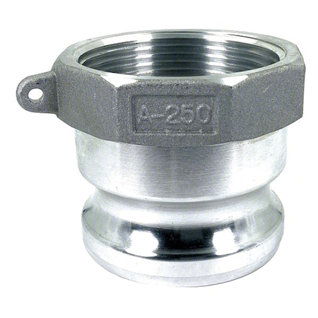 Zoro Select Cam and Groove Adapter, 2-1/2", Aluminum PLE06