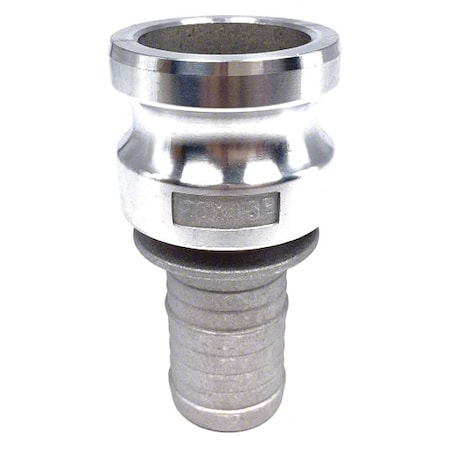 Zoro Select Cam and Groove Adapter, 2", Aluminum, Coupling Type: Type E PLE25