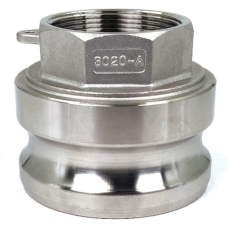 Zoro Select Cam and Groove Adapter, 3", 316 SS PLE88