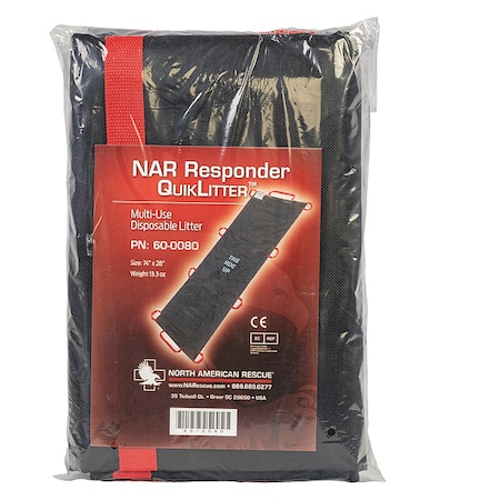 North American Rescue Rescue Mat, Black/Red, 500 lb 60-0080
