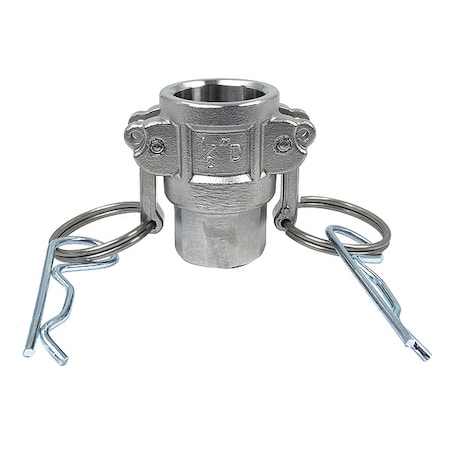 Zoro Select Cam and Groove Coupling, 1/2", 316 SS PLE148