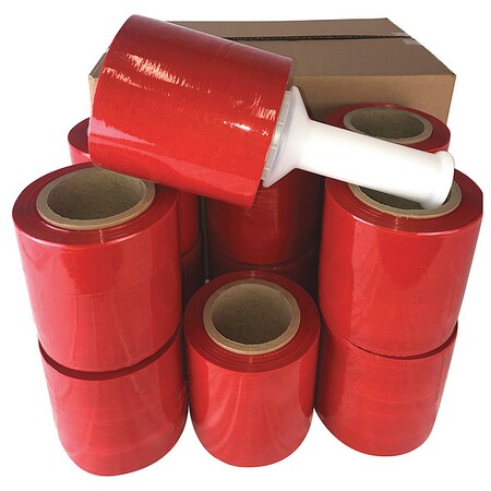 Zoro Select Stretch Wrap, 80 ga, Pink, Standard Duty PSD58010