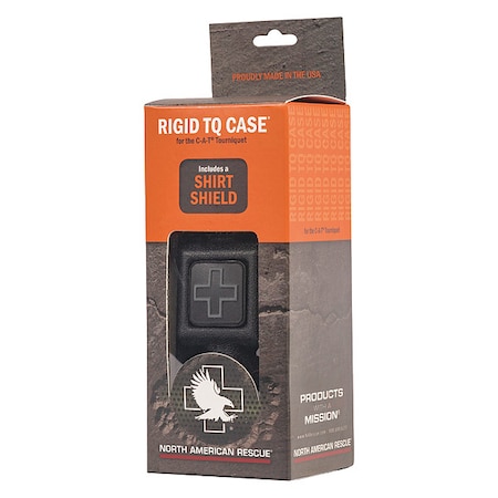 Eleven-Ten Tourniquet Case, Plastic, 2 1/2 in L, 2 in W, Black, Shirt Shield 80-0944