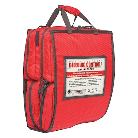 North American Rescue Bleeding Control Kit, Nylon Bag, 90 Components, 8 People Served 80-0460
