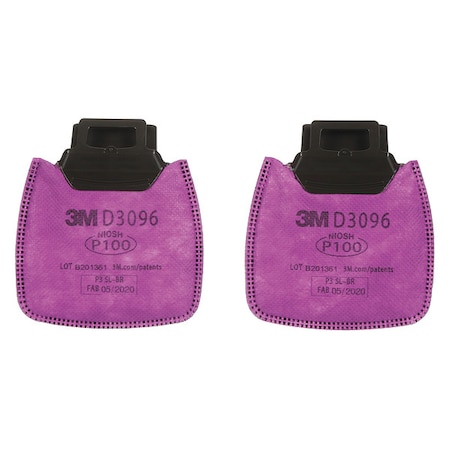 3M Filter, D3000, Magenta, Push to Connect, 3M(TM) Secure Click(TM) Facepieces D3096