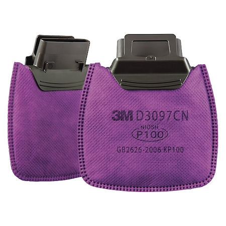 3M Filter, D3000, Magenta, Push to Connect, 3M(TM) Secure Click(TM) Facepieces D3097