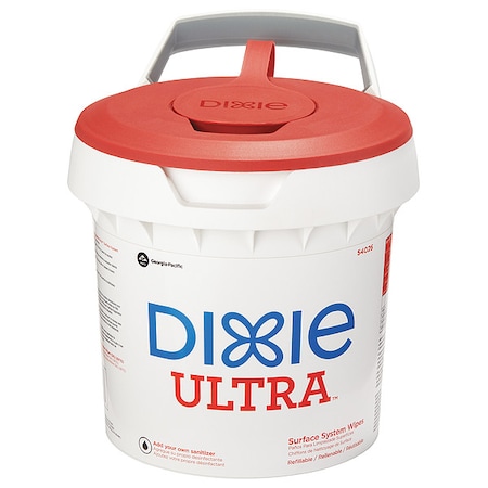 Georgia-Pacific Dixie Ultra Surface System Wipe Dispenser for Food Service, 2 dispensers, 2 lids, 1 cup, white 54026