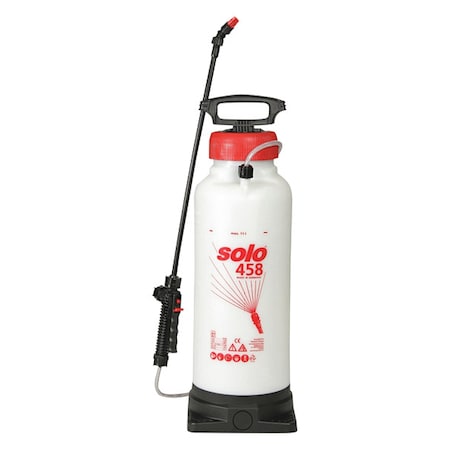 Solo 3 gal Handheld Sprayer, Poly, 48 in L Hose, 28 in L Wand, Cone/ Fan/ Jet Nozzle Spray Pattern 458