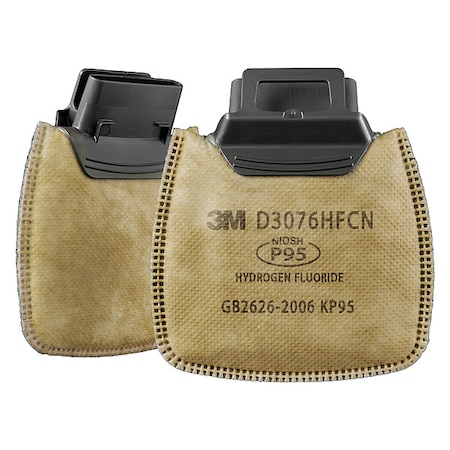 3M Combination Cartridge/Filter, D3000, Olive, Push to Connect, 3M(TM) Secure Click(TM) Facepieces D3076HF