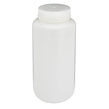 Globe Scientific Bottle, Wide Mouth, Round, HDPE, 1000mL, PK6 7011000