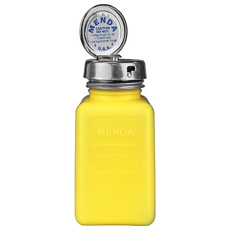 Menda Bottle, 106.7 mm H, Yellow, 53.98 mm Dia 35268