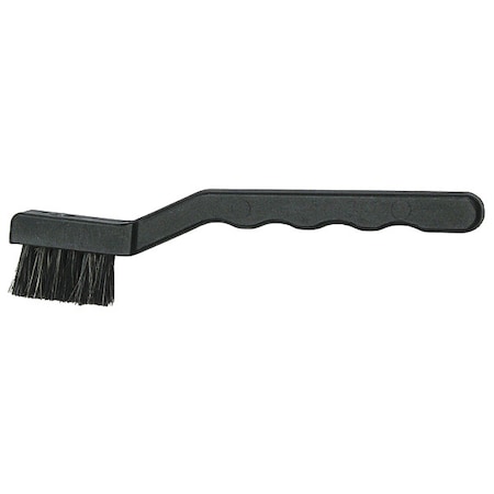 Menda ESD Conductive Brush, Stiff, 11/16 in L Brush, Black, Polypropylene, 6 in L Overall 35691