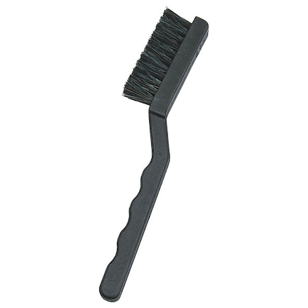Menda ESD Conductive Brush, Stiff, 13/16 in L Brush, Black, Polypropylene, 7 in L Overall 35692
