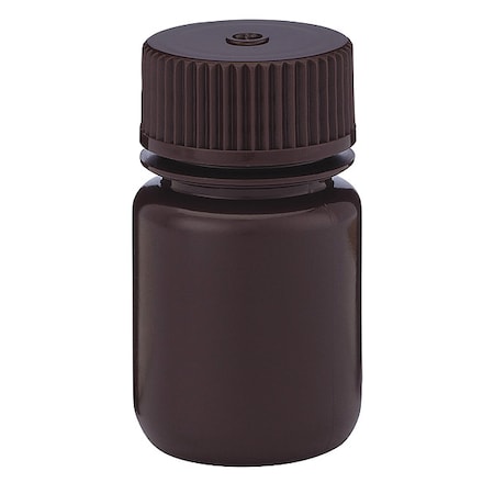 Globe Scientific Bottle, Amber Wide Mouth, Round, HDPE, 30mL, PK12 7010030AM