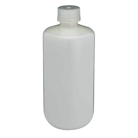 Globe Scientific Bottle, Narrow Mouth, Round, HDPE, 500mL, PK12 7060500