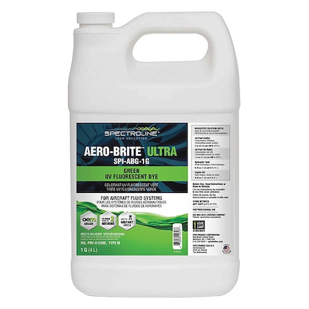 Spectroline Aviation Leak Detection Dye, Green SPI-ABG-1G