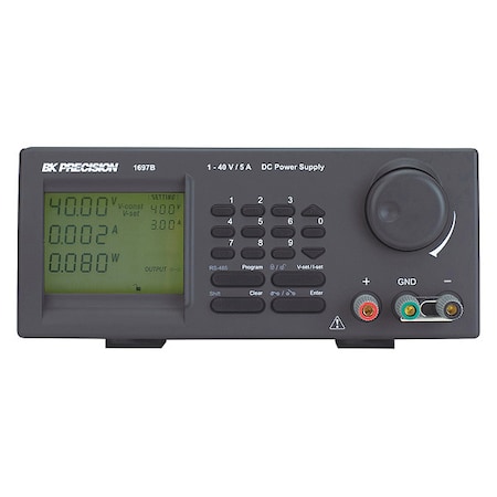 B&K Precision DC Power Supply, 100/240V AC, 1/40V DC, 200W, 5A, Benchtop 1697B