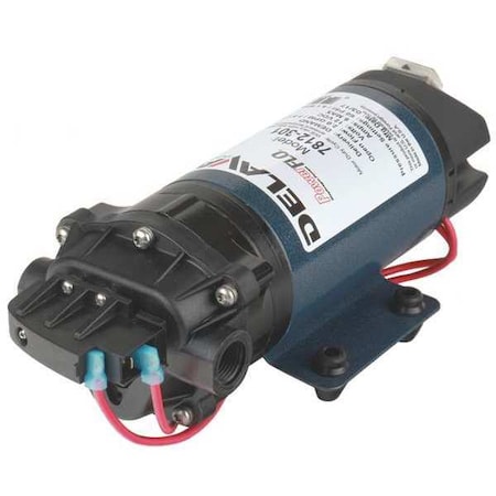 Delavan Fluid Power Diaphragm Pump, Polypropylene, Santoprene, 12VDC, 2.0 GPM 7812-301-SB