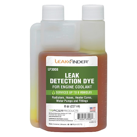 Leakfinder UV Leak Detection Dye, 8 oz. Size LF3008 | Zoro