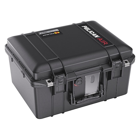 Pelican Prot Air Case, 6.49 in, Press and Pull, Black 1507AIRWD