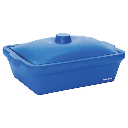 Cole Parmer Rectangular Ice Pan, Blue, 9L 04393-76