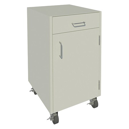 Instock Mobile Cabinet, 32-3/8" H, Pearl White GRJTP1018-18