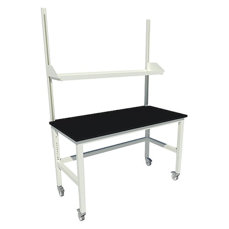 Instock Patriot Work Bench, Steel, Steel Frame, Petal White GRPT6030-UC-2