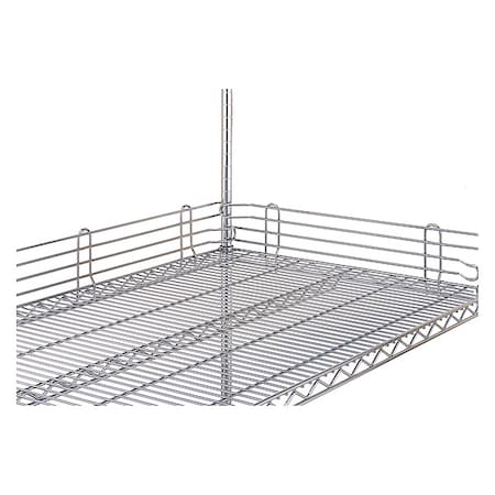 Instock Wire Shelf Ledges, 1inx4inx72in, Steel GRJL72N-4C