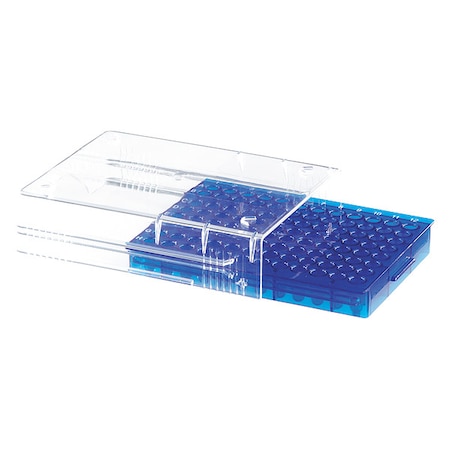 Heathrow Scientific Low Temp PCR Rack, 96 Well, Blue, PK5 120539