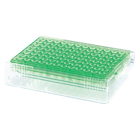 Heathrow Scientific Low Temp PCR Rack, 96 Well, Green, PK5 120540