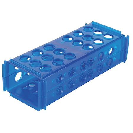 Heathrow Scientific Clinical 4-Way Rack, Blue, pk5, PK 5 120684